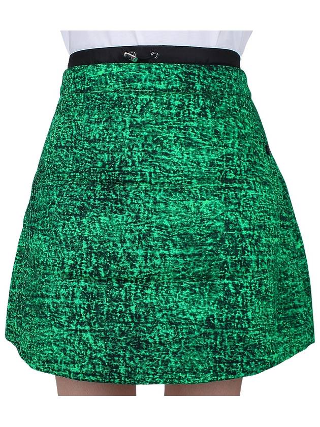 Women's Print Cotton A-Line Skirt Green - MONCLER - BALAAN 7