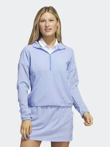 Seersucker quarter zip golf hoodie women's HS8970 564713 - ADIDAS - BALAAN 1