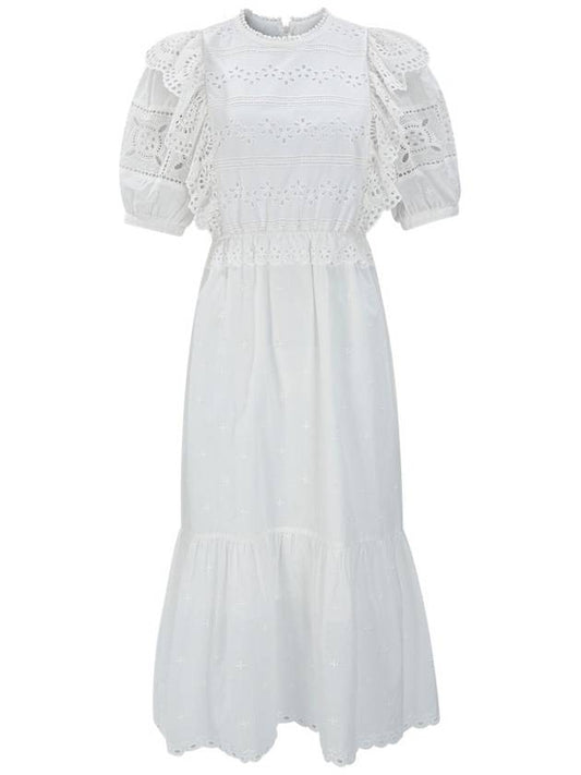 Cotton Lace Puff Sleeve Dress - NARU KANG - BALAAN 2