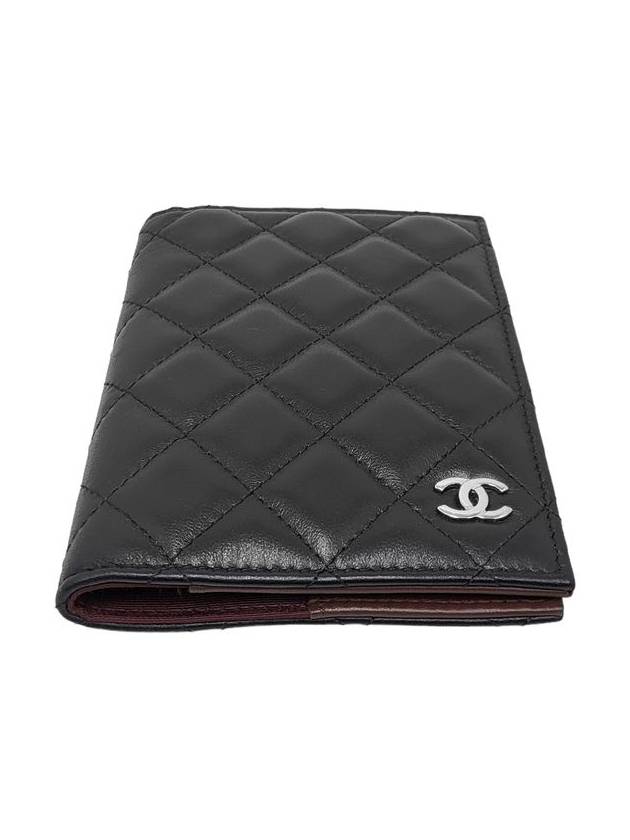 Women AP0218 Black Lambskin Classic Passport Wallet Case - CHANEL - BALAAN 4