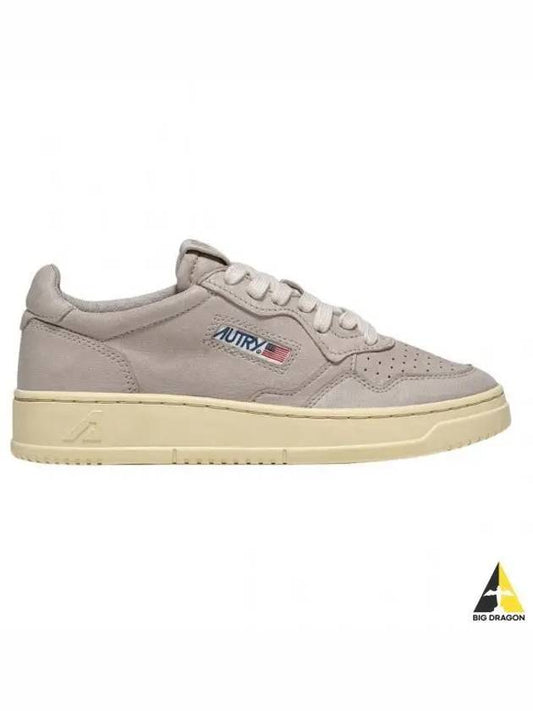 Women's Medalist Goatskin Low Top Sneakers Grey - AUTRY - BALAAN 2