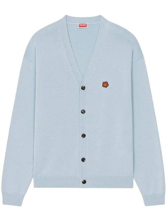 Mini Boke Flower Button Wool Cardigan Blue - KENZO - BALAAN 2