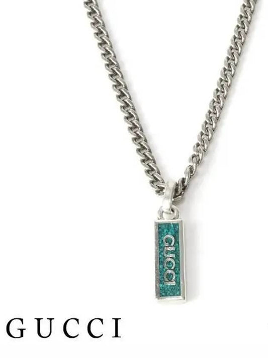 Enamel Pendant Necklace Silver YBB678714001 - GUCCI - BALAAN 2