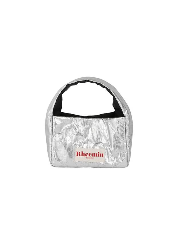 Mini Nugget Square Logo Patch Polyurethane Shoulder Bag Silver - RHEEMIN - BALAAN 1