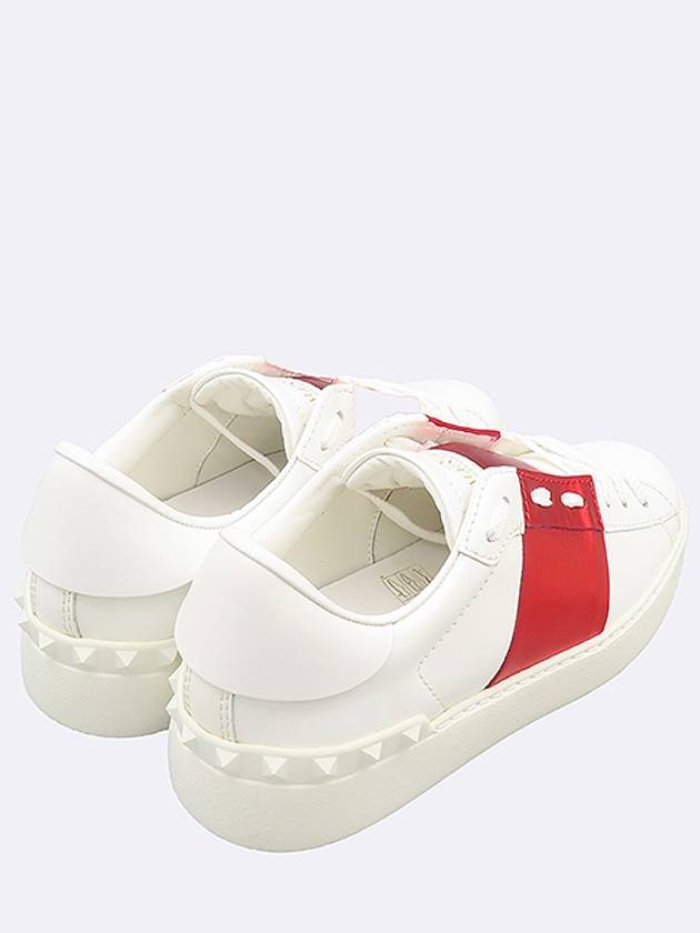 RW2S0781 White Red Color Leather Hidden Sneakers 35 - VALENTINO - BALAAN 4