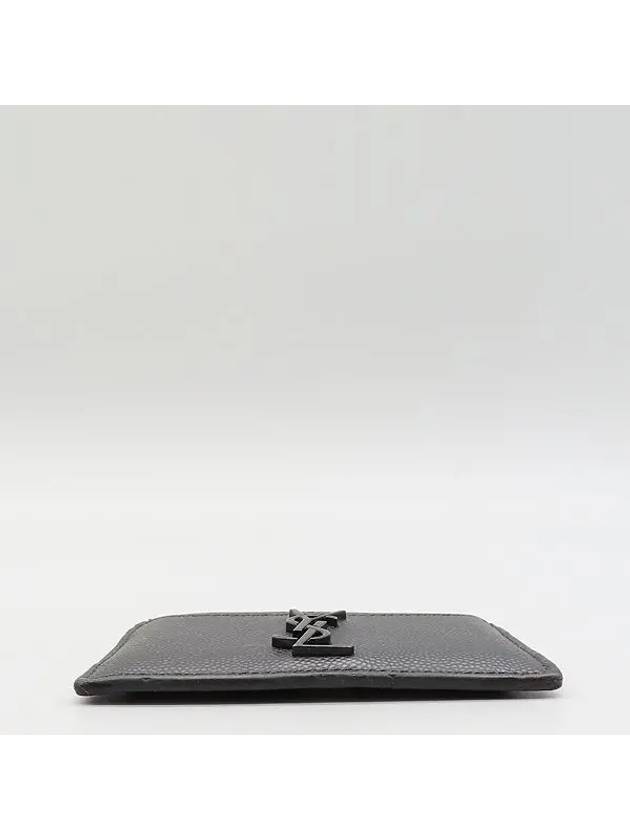 485631 Black leather logo card and business holder - SAINT LAURENT - BALAAN 3