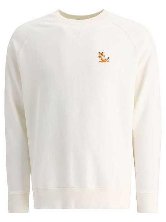 Chillax Fox Patch Classic Sweatshirt Ecru - MAISON KITSUNE - BALAAN 1