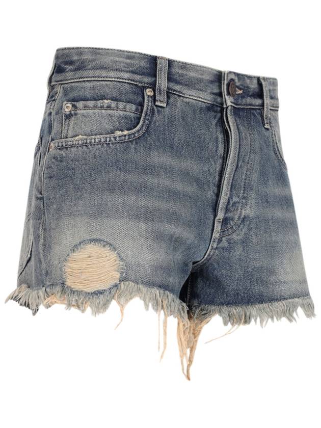 Back logo patch denim shorts blue - BALENCIAGA - BALAAN 4