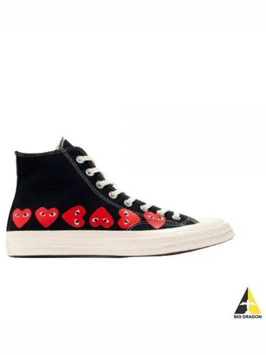 Play x Converse Chuck Taylor All Star 70 High Top Sneakers Black - COMME DES GARCONS - BALAAN 2