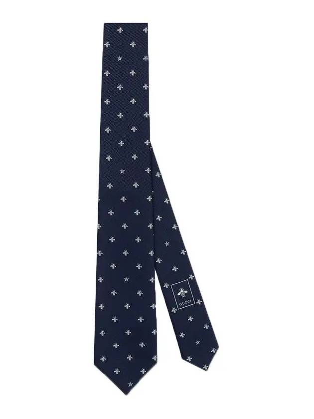 Bee Silk Tie Navy - GUCCI - BALAAN 2