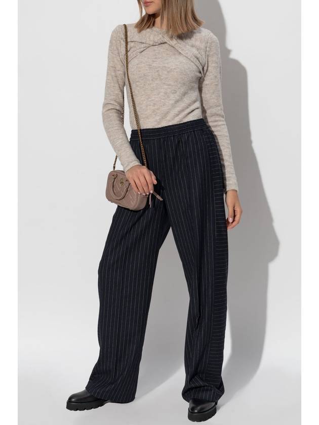 PS Paul Smith Striped Trousers, Women's, Navy Blue - PAUL SMITH - BALAAN 2