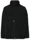 Polyester Micro Twill Zip Up Jacket Black - STONE ISLAND - BALAAN 6