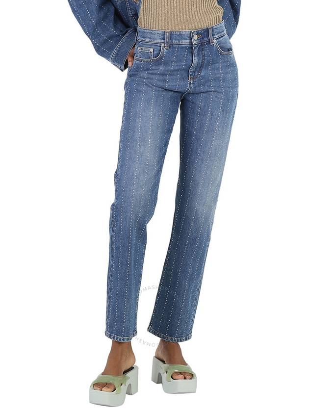 23 ss Striped Straight Leg Denim Jeans 6D00293SOH954480 B0710230335 - STELLA MCCARTNEY - BALAAN 2