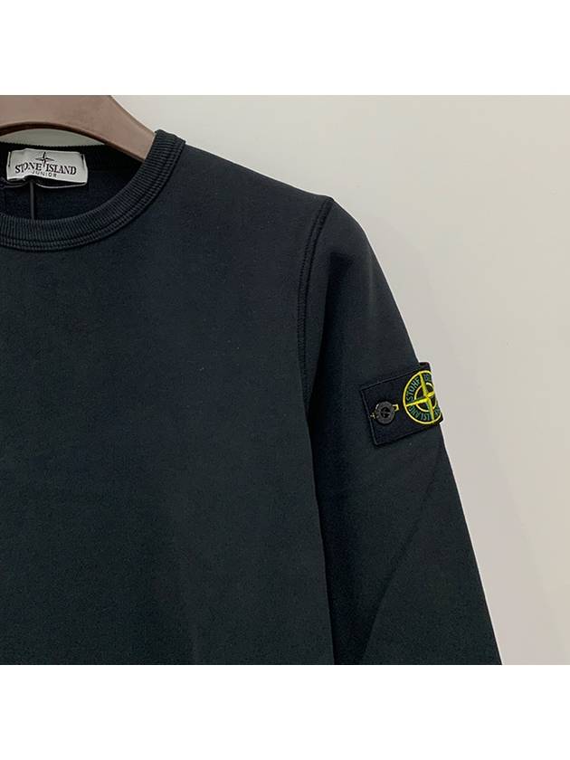 Kids Wappen Patch Organic Cotton Fleece Sweatshirt Black - STONE ISLAND - BALAAN 5