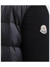 Padded Wool Zip-Up Hoodie Black - MONCLER - BALAAN 4