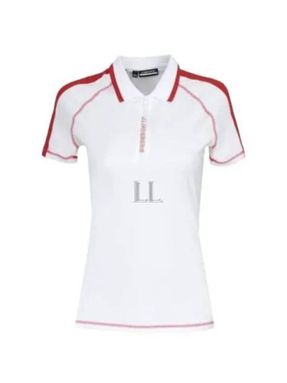 Women's Kourtney Polo Short Sleeve T-Shirt White - J.LINDEBERG - BALAAN 2