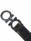 Men's Adjustable Gancini Leather Belt Black - SALVATORE FERRAGAMO - BALAAN 7