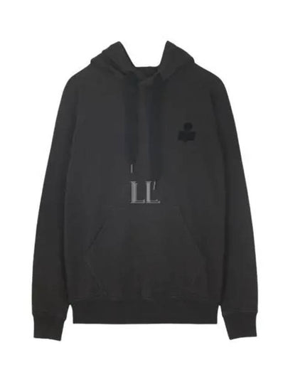 Matte Logo Print Hoodie Faded Black - ISABEL MARANT - BALAAN 2