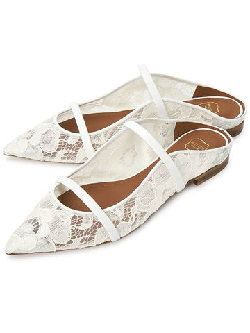 Marlon Sulzer MAUREEN FLAT 199 WHITE Women s Mule Shoes - MALONE SOULIERS - BALAAN 1