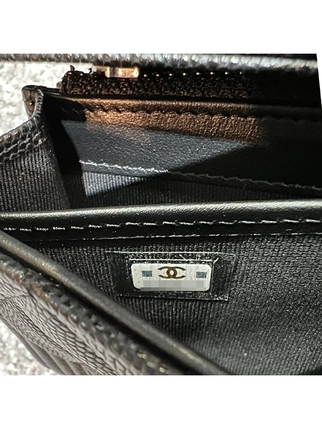 Boy Silver Long Flap Caviar Long Wallet Black - CHANEL - BALAAN 10