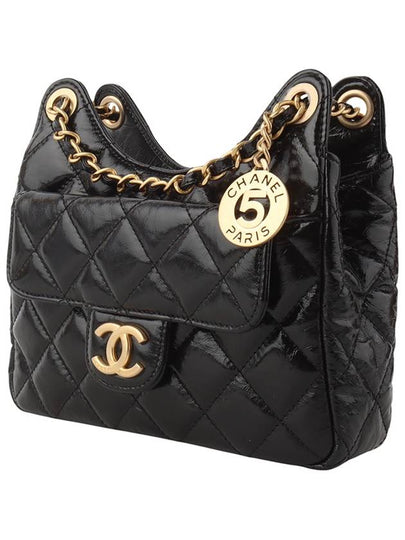 AS4323 Patent Pocket Chain Hobo Bag Small 34281Y - CHANEL - BALAAN 2