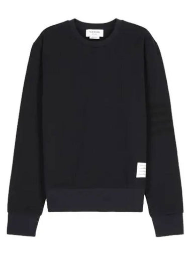 Logo patch sweatshirt navy T shirt - THOM BROWNE - BALAAN 1