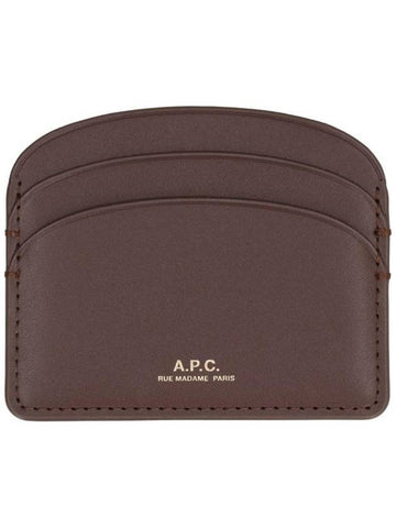 Demi Lune Card Wallet Brown - A.P.C. - BALAAN 1