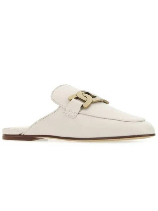 Metal Chain Leather Mule White - TOD'S - BALAAN 2