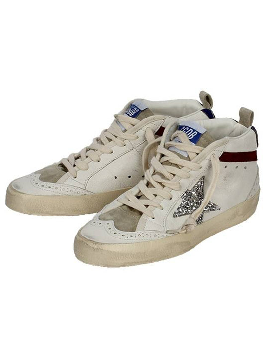 Mid Star Classic High Top Sneakers White - GOLDEN GOOSE - BALAAN.