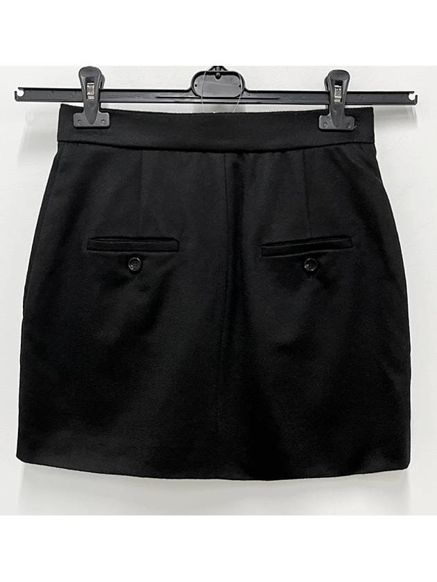 ANCELLA camel wool miniskirt black 2421106012600 006 - MAX MARA - BALAAN 2