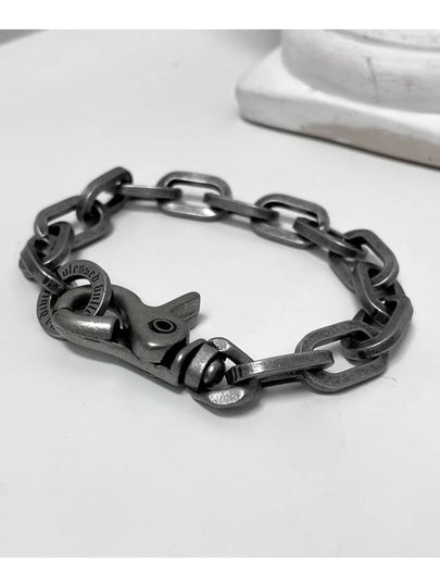 Round Chain Link 11mm Bracelet Dark Silver - BLESSED BULLET - BALAAN 2