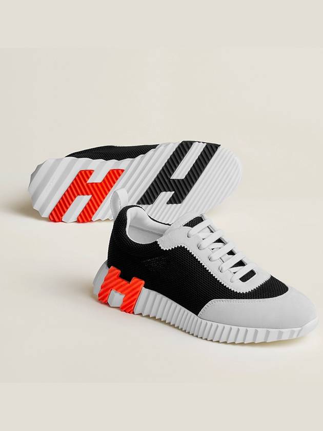 Bouncing Mesh Low Top Sneakers Noir Blanc - HERMES - BALAAN 9