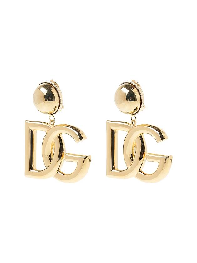 DG Logo Clip On Earrings Gold - DOLCE&GABBANA - BALAAN 3