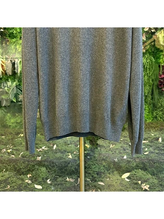 Classic Crew Neck Cashmere Knit Top Grey Melange - LORO PIANA - BALAAN 4