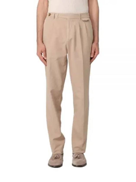 Pleated Detail Chino Straight Pants Beige - BRUNELLO CUCINELLI - BALAAN 2