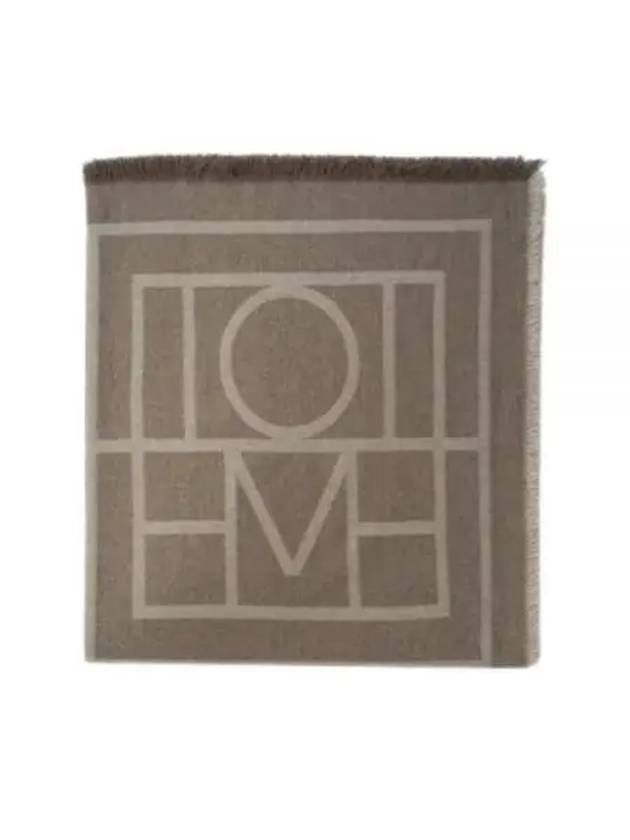 Monogram Wool Cashmere Scarf Beige - TOTEME - BALAAN 2