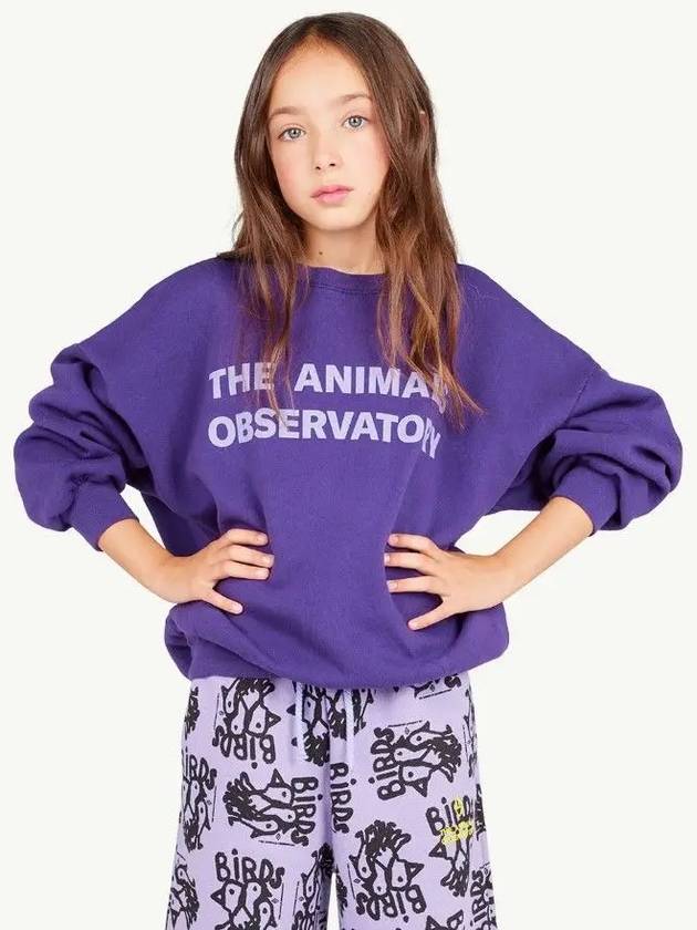 Kids Violet Leo Sweatshirt F24124 195BG - THE ANIMALS OBSERVATORY - BALAAN 4