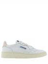 Medalist Pink Tab Leather Low Top Sneakers White - AUTRY - BALAAN 2