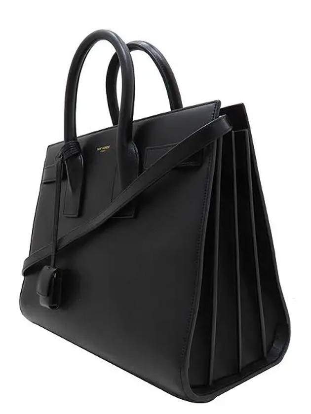 YSL Yip 355153 Black color leather MINI SAC JOUR de tote bag shoulder strap 2WAY - SAINT LAURENT - BALAAN 3