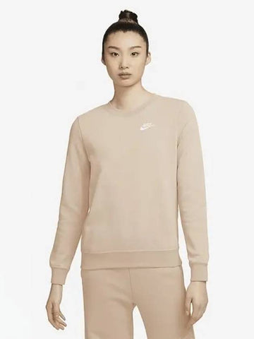 Sportswear Club Fleece Women s Crew Neck Sweatshirt Sandrift White DQ5474 126 738969 - NIKE - BALAAN 1