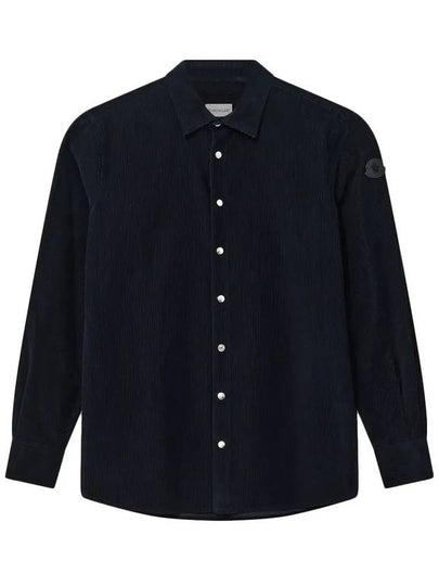 CAMICIA logo patch shirt jacket navy 2F000 18 549H4 742 - MONCLER - BALAAN 2