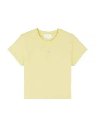 Baby Fox Patch Baby Short Sleeve T-Shirt Chalk Yellow - MAISON KITSUNE - BALAAN 2