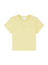 Baby Fox Patch Baby Short Sleeve T-Shirt Chalk Yellow - MAISON KITSUNE - BALAAN 2