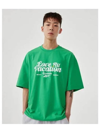 LOVE ALL VACATION T Shirt Green - REEBOK - BALAAN 1