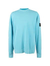 Wappen Patch Cotton Knit Top Sky Blue - STONE ISLAND - BALAAN 2