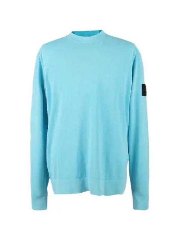 Wappen Patch Cotton Knit Top Sky Blue - STONE ISLAND - BALAAN 2