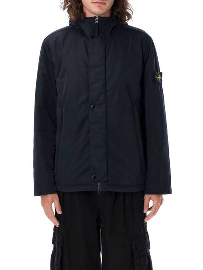 Techno Fabric Hooded Jacket Navy - STONE ISLAND - BALAAN 2