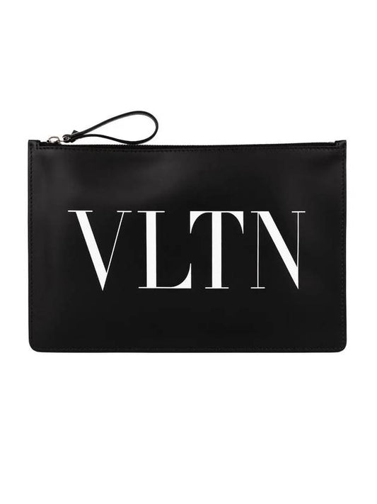 VLTN Logo Clutch Bag Black - VALENTINO - BALAAN 1