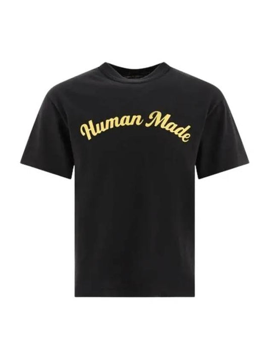 Unisex short sleeved T shirt black HM27TE009 BLK - HUMAN MADE - BALAAN 1