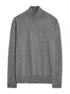 Kiyan Quarter Zip Wool Knit Top Grey - J.LINDEBERG - BALAAN 1